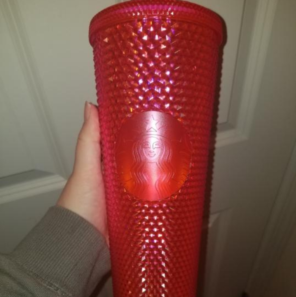 Starbucks Hot Pink Studded Cup Tumbler